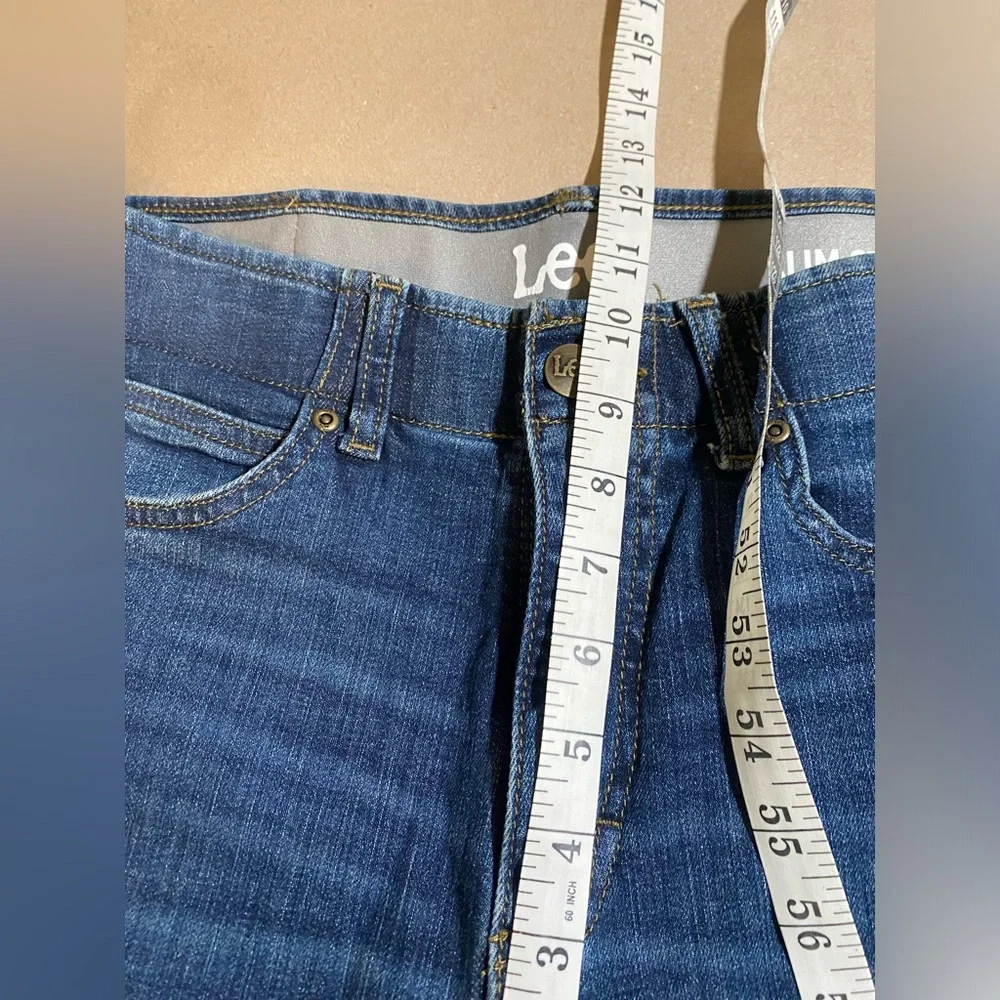 32/30 Men’s Slim Straight Lee Denim med-Dark Wash - Picture 6 of 10